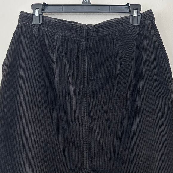 Vintage Cherokee corduroy knee length skirt slit 90s Y2K western boho grunge S - Picture 8 of 9